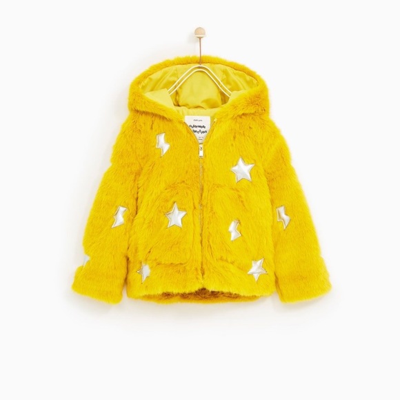 zara fur hooded jacket